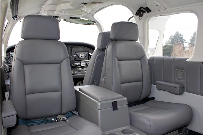 Aircraft leather interior